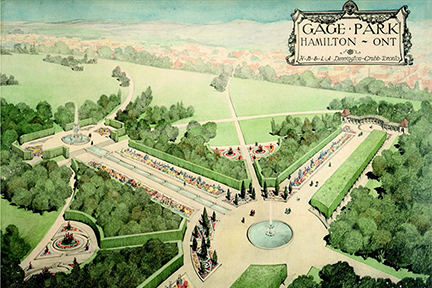 Dunnington-Grubb Plan for Gage Park
Watercolour painting by S.H.Maw, 1927